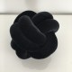 Patte de Velours Noir Coussin Noeud