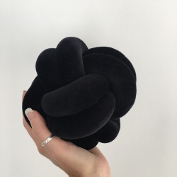 Patte de Velours Noir Coussin Noeud XS