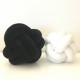 Patte de Velours Noir Coussin Noeud