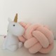 Patte de Velours Rose Pêche XS Coussin Noeud