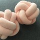 Patte de Velours Rose Pêche XS Coussin Noeud