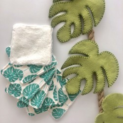 Monstera Semainier Carrés de Coton Démaquillants Lavables