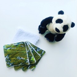 Hokusai Semainier Carrés de Coton Démaquillants Lavables
