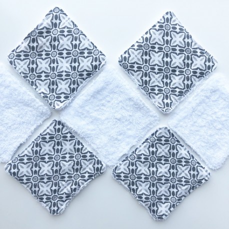 Carreaux Semainier Carrés de Coton Lavables